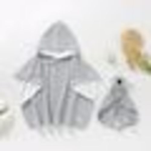 Tiny Alpaca | Cotton Baby Towel Poncho & Comforter Set | 68x68 cm | Gender Neutral | Baby Shower Gift |