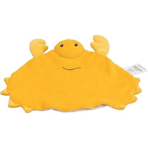 Ocean Buddies Collection Crab Baby Comforter Organic OCS100 Soft Sensory Toy with Crinkle Paper | Eco-Friendly Soothing Cuddle Cloth for Newborns & Infants | Safe Non-Toxic Gift (0+ Months)
