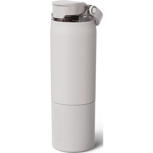 BrüMate Rise 25oz Water Bottle With 100% Leakproof Covered Silicone Straw | Insulated Stainless Steel Water Bottle | Cup-Holder Friendly | Fast Flow | Soft Sip Silicone Spout | BPA-Free (Dune)