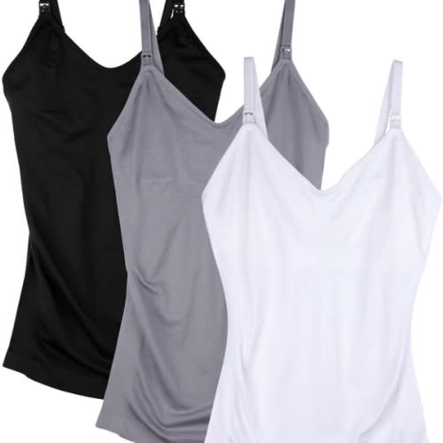 Womens Nursing Tank Tops Cami for Breastfeeding Maternity Postpartum Tops Adjustable Straps at Amazon Women’s Clothing store