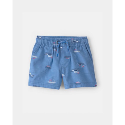 Baby Boy Sailboat Twill Shorts - Blue | Carter's