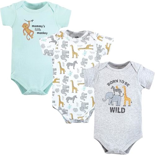 Hudson Baby Cotton Bodysuits, Little Monkey 6-9 Months