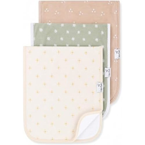 Copper Pearl Premium Baby Burp Cloths - 3-Pack Large Cotton Burp Cloths, Extra Soft Spit Up Rags with 3 Absorbent Layers, Perfect for Baby Boy and Baby Girl Gifts (21" x 10" Size, Santa Fe Set)