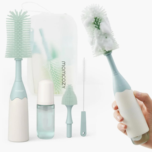 Momcozy Innovative Push-Press Design Bottle Brush Kit