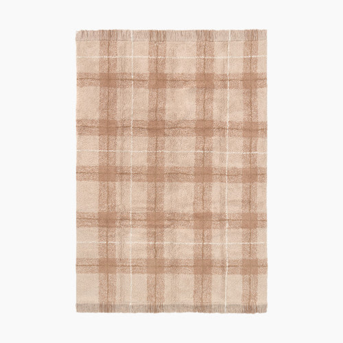 Lorena Canals Tartan Washable Rug - Rose, 2' 11" X 3' 11"
