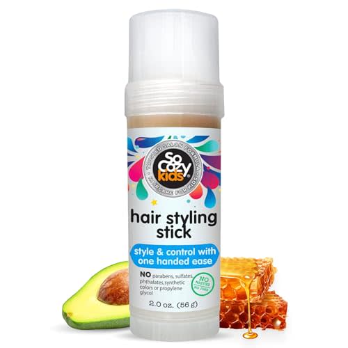 So Cozy Kids Hair Wax Stick, Gentle Flyaway Hair Tamer (2 Oz) Quick & Easy Styling, Slick Back & Shape with Precision, Beeswax, Vitamin E & Avocado Oil, Paraben & Sulfate Free