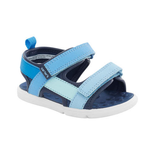 Baby Every Step® Hook & Loop Soft Sandals - 3 - Style,Blue