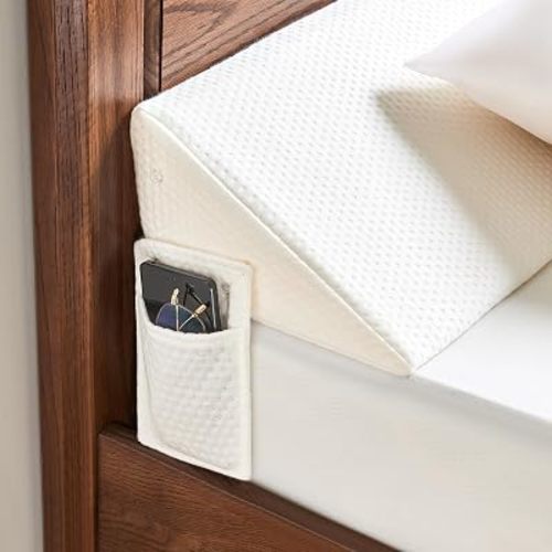 IFNOW King Size(76"x7.5"x10") Bed Wedge Pillow for Headboard, Mattress Gap Filler(0-8"), Bed Wedge for Gap Between Your Headboard and Mattress White