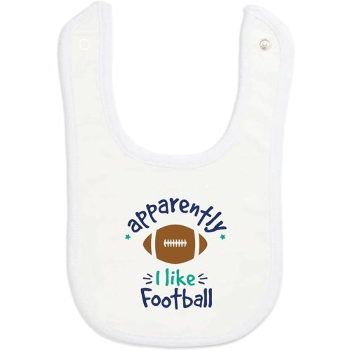 ChalkTalkSPORTS Football Baby Bib - Soft Microfiber Infant Bib - Football Baby Gift - Multiple Designs
