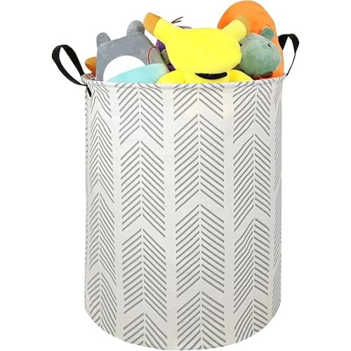 Round Laundry Hamper Storage Basket Laundry Organizer Hamper Storage Bins Clothes Box Nursery Hamper Gift Basket with Handles