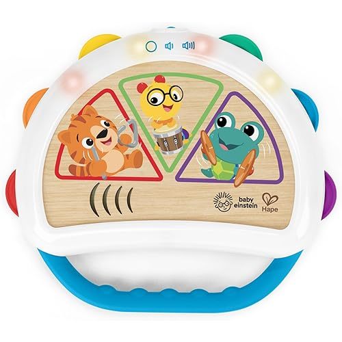Baby Einstein + Hape Tap & Shake Magic Touch Tambourine, Ages 6 Months and Up