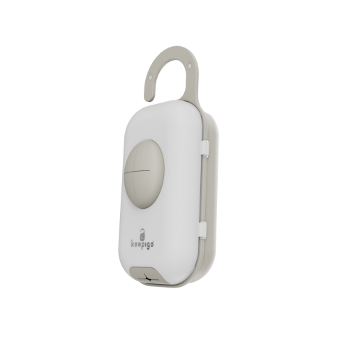 Keepigo beige, Diaper Bag Wipe Dispenser | 3-in-1 Portable Diaper Caddy Organizer, Baby Wipe Holder with Disposable Bags | Baby Essentials for Newborns, Toddlers, Travel & Baby Shower Gifts