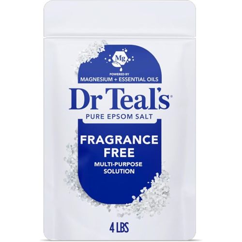 Dr Teal's Epsom Salt Magnesium Soak, Fragrance Free, 4 lbs