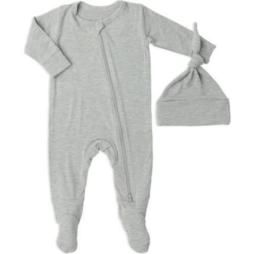 Jersey Long Sleeve Footie & Hat Set, 0-3M