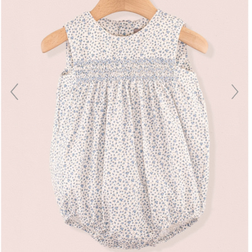 Kensington French Blue Floral Romper FLEURISSE