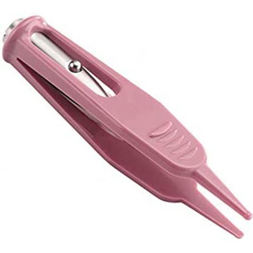 Onwon Infant Nose Cleaning Tweezer with LED Light Round-Head Safe and Effective Clip Care Ear Nose Navel Clean Tool Nipper Plier Pincet Forceps for Relieves Stuffy Nose