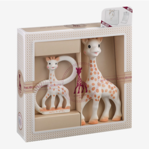 Vulli Sophiesticated Gift Set with Sophie la Girafe Teether & So'Pure Teether