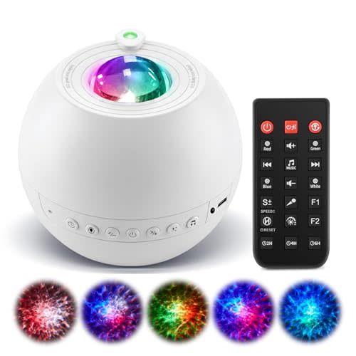 Sound Machine Light Projector, 30 Sleep Sounds for Adult, Bluetooth Speaker | 3-in-1 Baby Sound Machine: 30 sleep sounds (white/brown noise, fans, rain), Bluetooth 5.3 speaker & 15-color light projector.
