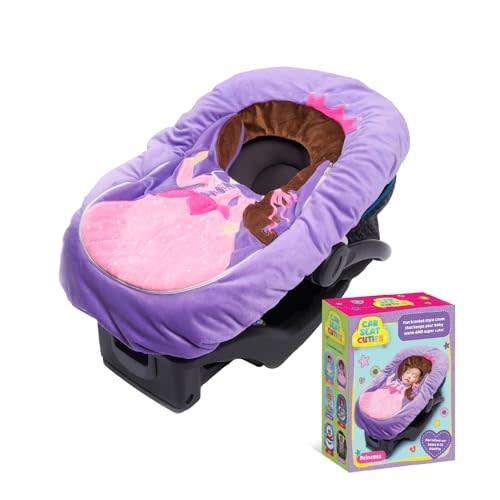 Car Seat Cuties, Baby Carrier Seat Cover for Infant Seat or Stroller, Baby Car Seat Covers with Warm Plush Lining, New Baby Gift, Soft Baby Carrier Blanket Cover, Infant Halloween Costume - Princess