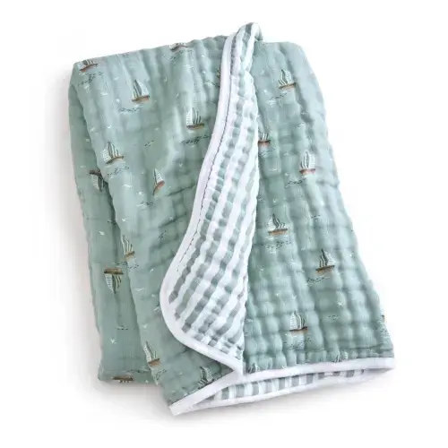 aden + anais Organic Cotton Muslin Blanket - Sailing Seas