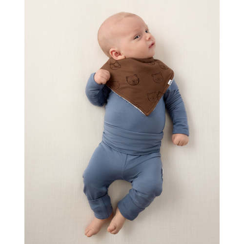Teddy Tracks Bandana Bib | Little Sleepies