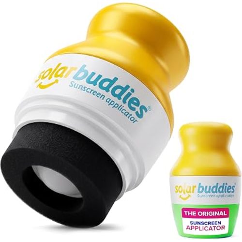 Solar Buddies Sunscreen Applicator – Green– Refillable Roll-on Sponge for Sunscreens & Lotions – For Kids, Adults & Families – Holds 3.4Fl Oz – Perfect for Travel