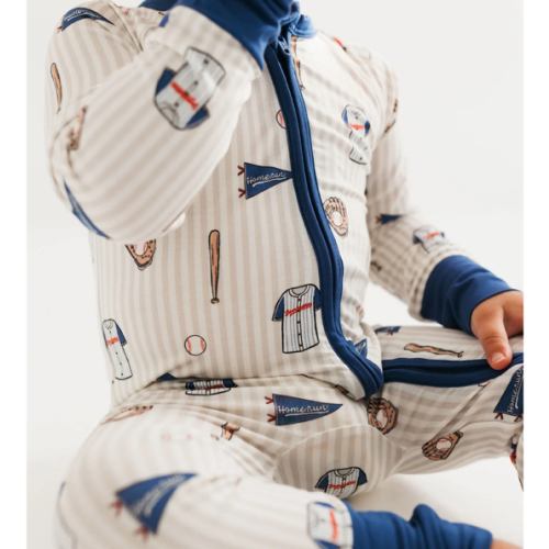Blue Baseball Zipper Sleeper 0-3 M