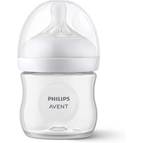 Philips AVENT Natural Baby Bottle with Natural Response Nipple, Clear, 4oz, 1pk, SCY900/91