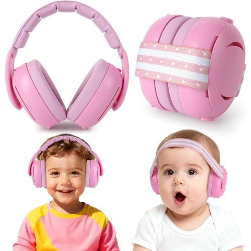 cumunebula [2-in-1] Baby Ear Muffs Noise Protection - [Two Modes] Baby Headphones for Noise Cancelling Headphones- Infant Headphones Noise Cancelling - Ear Protection for 3 Months to 4 Years
