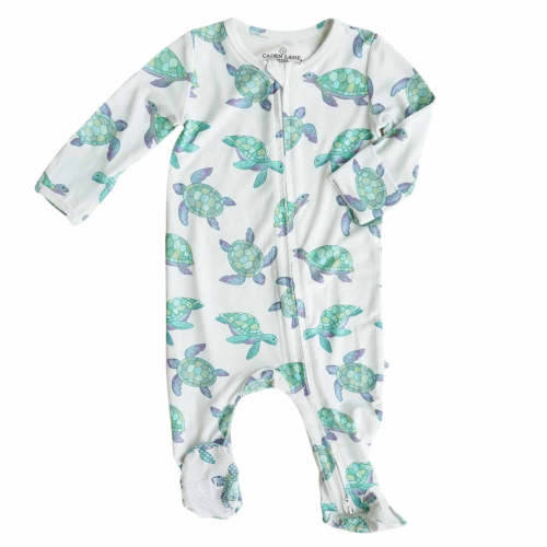 Totally Turtles Zipper Footie