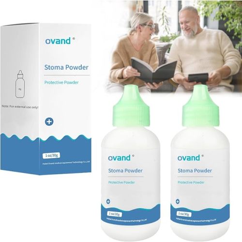 Stoma Powder,Skin Barrier Protection Ostomy Powder Supplies - Stoma Adhesive Powder,1 oz (2 Bottles)