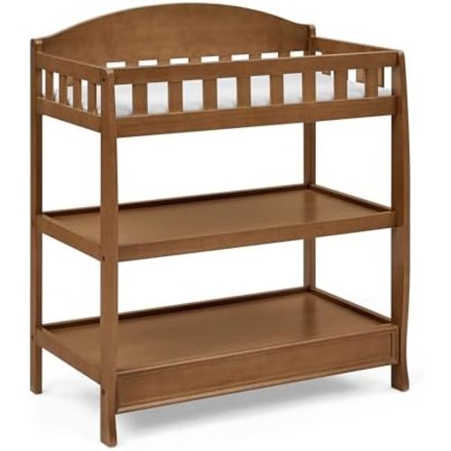 Delta Children Infant Changing Table with Pad, Chestnut