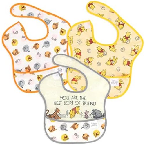 Bumkins Bibs, Disney Winnie The Pooh Baby Bibs for Girl or Boy, SuperBib Baby and Toddler Bib for 6-24 Months, Baby Bib for Eating, Feeding Bib, Waterproof Fabric : Baby