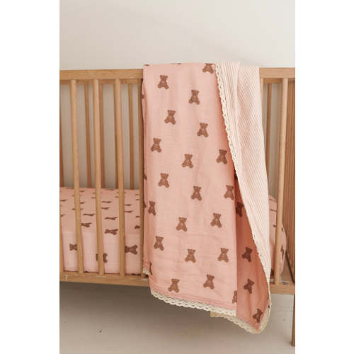 Muslin Quilt | Pink Lottie & Sadie Stripe