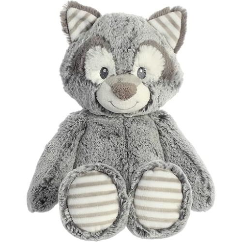 Aurora® Adorable Cuddlers™ Rocko™ Baby Stuffed Animal - Security and Sleep Aid for Kids and Babies - Perfect for Baby Showers and Nursery Decorations - Gray 14 Inches