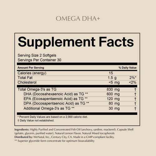Omega DHA+ Fish Oil Supplements