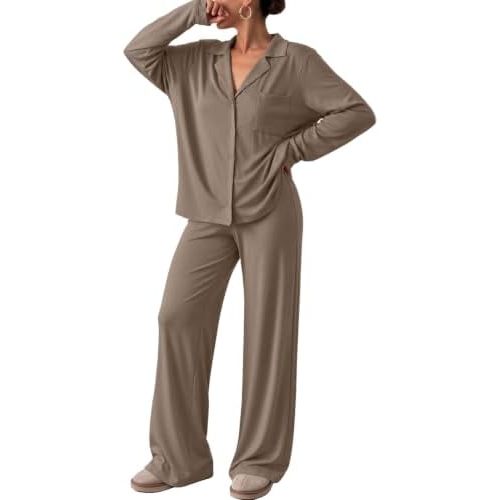 Trendy Queen Women Pajamas Set Sleepwear Fall 2 Piece Soft Lounge Pjs
