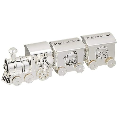Haysom Interiors Silver Plated My First Tooth and My First Curl Storage Train