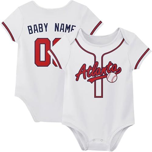 KREDE Baby Clothes Unisex Bodysuit Personalized Custom Baby Name Number Gifts for Boy Girl