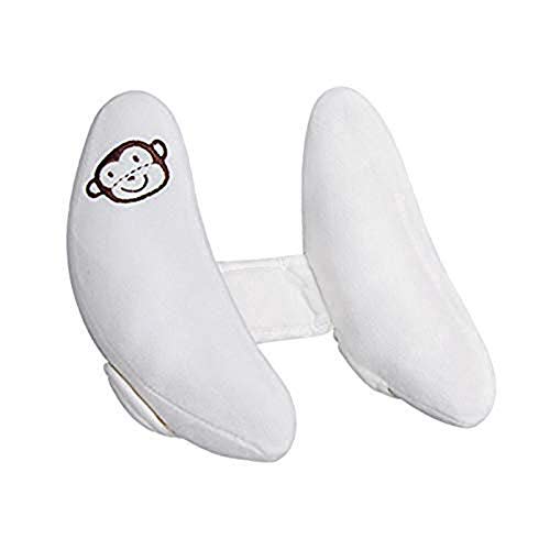 Inchant Adjustable Baby Soft Head Neck Support - Children Travel Car Seat Safety Pillow Cushion, Banana Pillow Stroller Head Support for Toddlers Infants Child - White