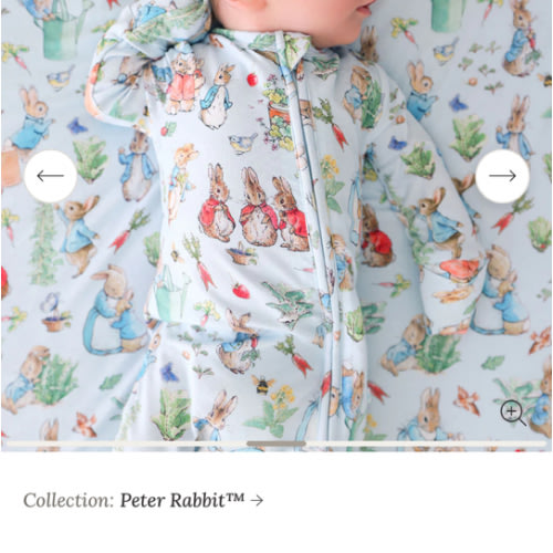 Garden Blue Long Sleeve Peter Rabbit Convertible One Piece | Posh Peanut®