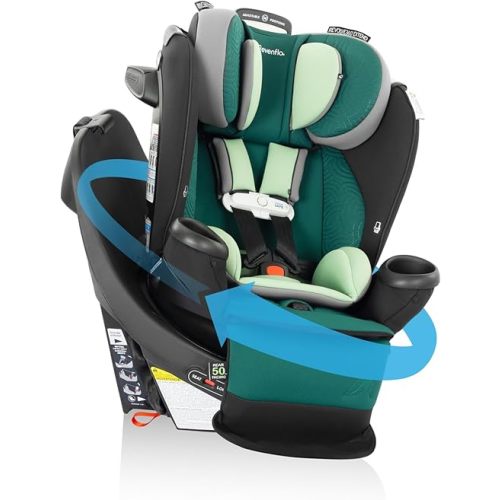 Evenflo Gold Revolve360 Extend All-in-One Rotating Car Seat with Green & Gentle Fabric (Emerald)