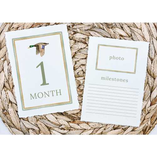 Duck Monthly Milestone Cards, Southern Baby Boy Watercolor Monthly Milestone Cards, Duck Hunting Milestone Cards, Printed Milestone cards
