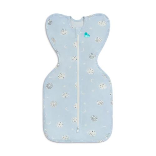 Love to Dream Swaddle UP Lite, Luxuriously Silky Soft Viscose from Bamboo, Get Longer Sleep, Snug Fit Helps Calm Startle Reflex, New Born Essentials for Baby, 0.2 TOG, 5-8.5 lbs, Blue Little Dreamer