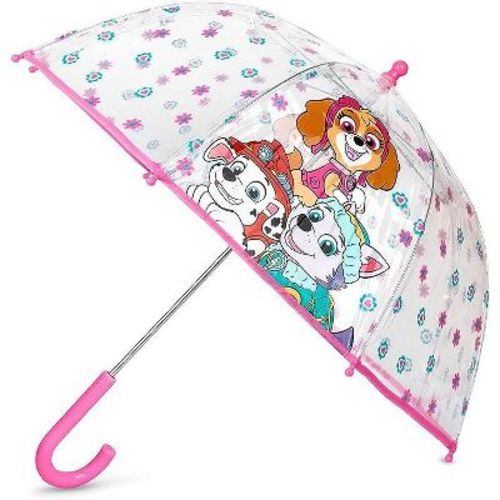 Paw Patrol Girl's Clear Bubble Umbrella- Ages 3-10