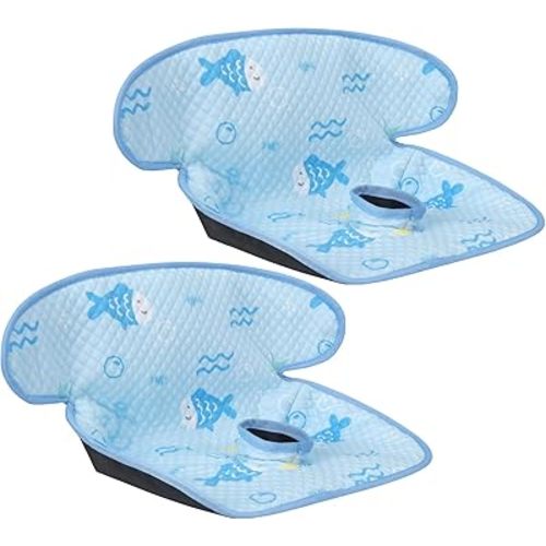 INFANZIA Dry Seat, Car Seat Protector Waterproof Carseat Liner Potty Training Toddlers, Baby and Infants, Piddle Pad for Carseats Strollers (Blue, 2 Pack)