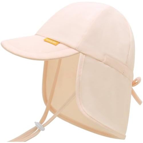 Adjustable Baby Sun Hats with UPF50+ & Neck Flap Protection - Perfect Swim & Play Toddler Hat for Girls & Boys