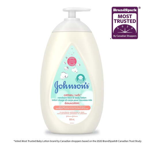 Johnson's Baby Lotion for Newborns, CottonTouch Cream, 800 mL - Walmart.ca