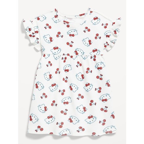 Ruffle-Sleeve Licensed Graphic Dress for Toddler Girls