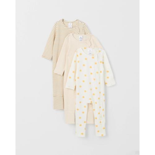 Target Baby Organic Cotton 3 Pack Zip Coveralls - Kmart